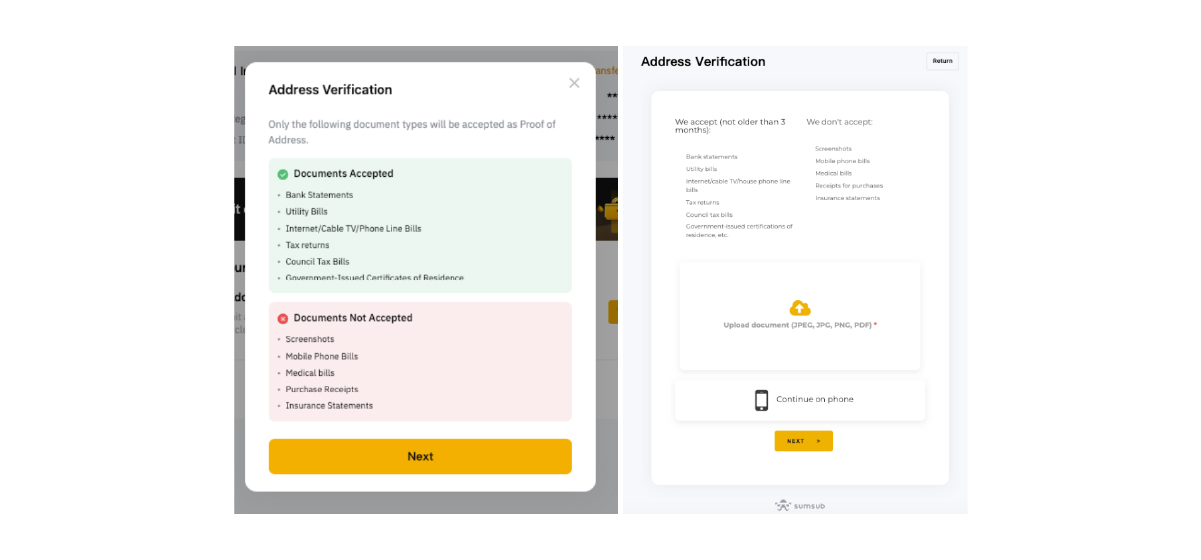 Proof of Address Documents