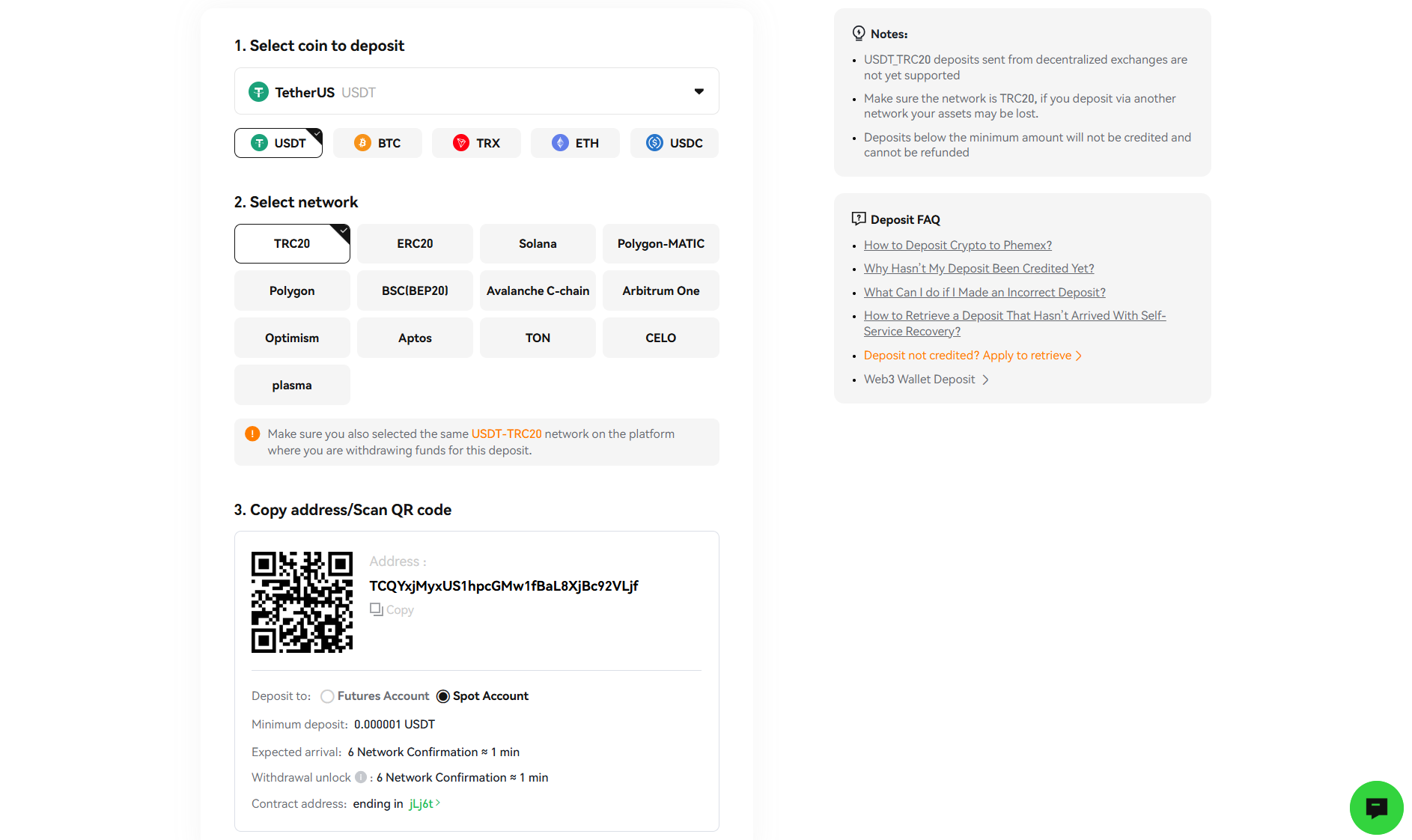 Cryptocurrency Deposits