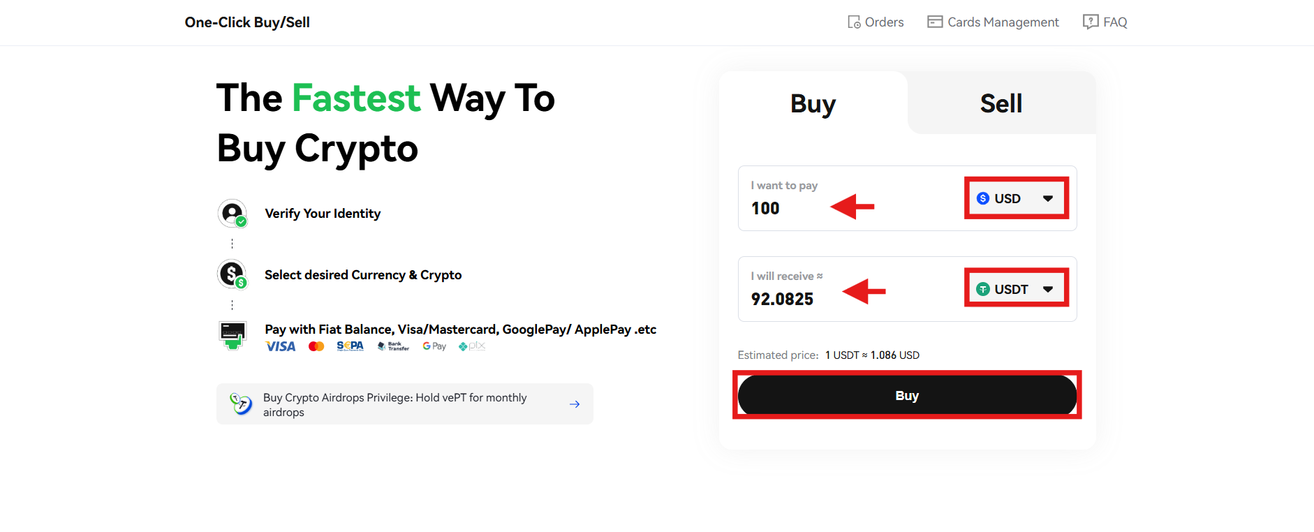 Phemex one click buy/sell