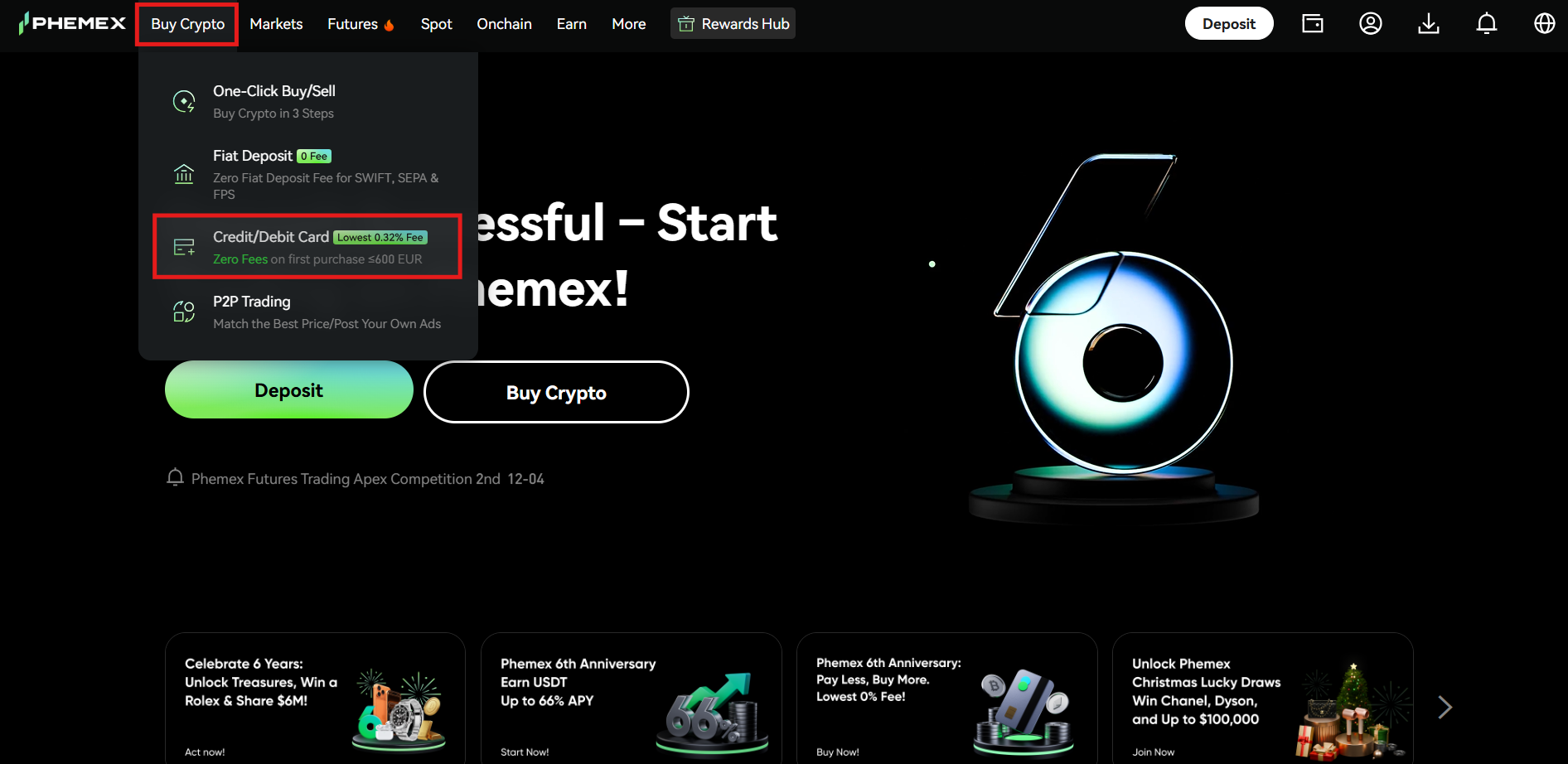 Credit/Debit card option