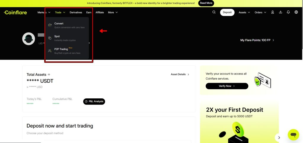 Coinflare Spot Trading Review