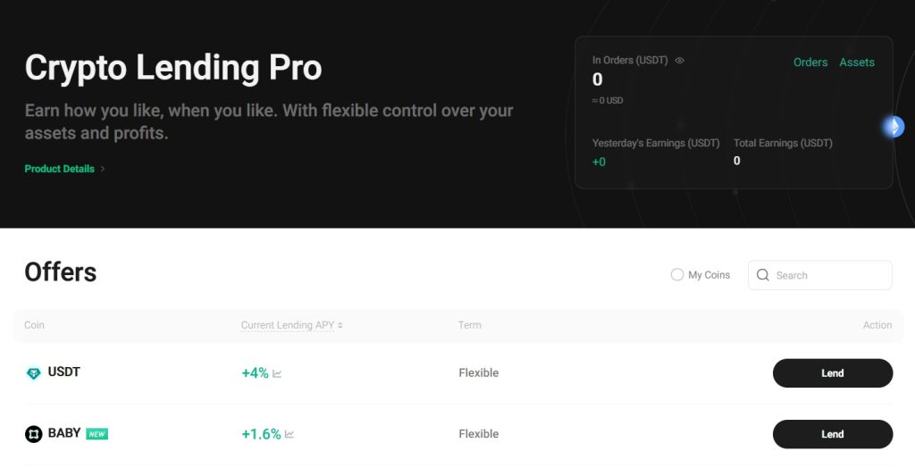 KuCoin Crypto Lending Pro