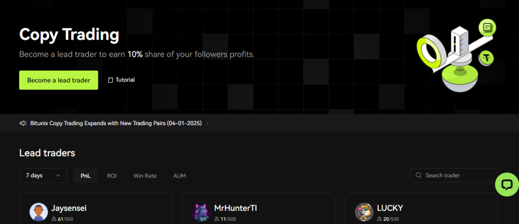 Bitunix Copy Trading