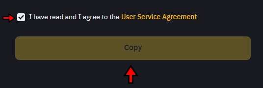Review and click “Copy”