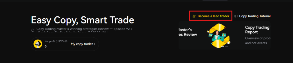 LBank copy Trading Tutorial: Become a lead trader