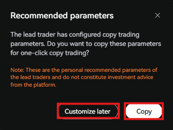 LBank copy Trading Tutorial: Recommended Parameters