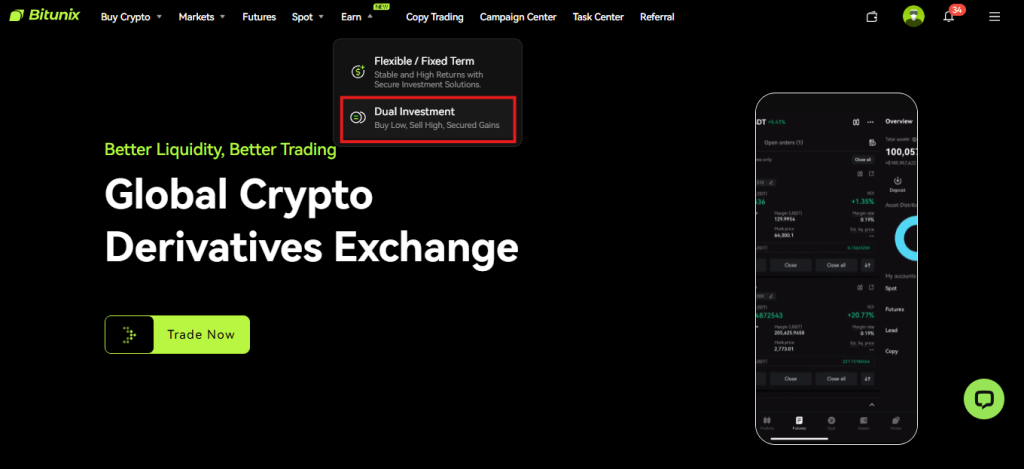 Bitunix dual investment