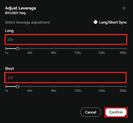 LBank Futures Trading Tutorial: Adjust Leverage