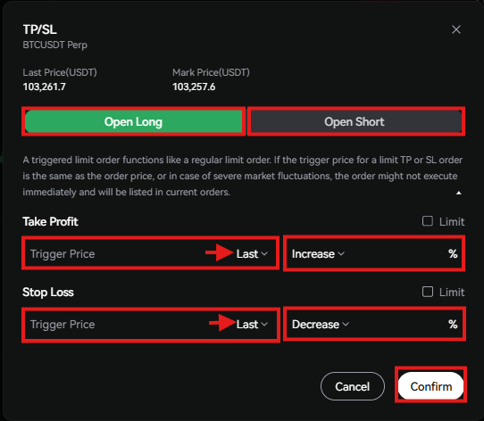 LBank Futures Trading Tutorial: TP/SL