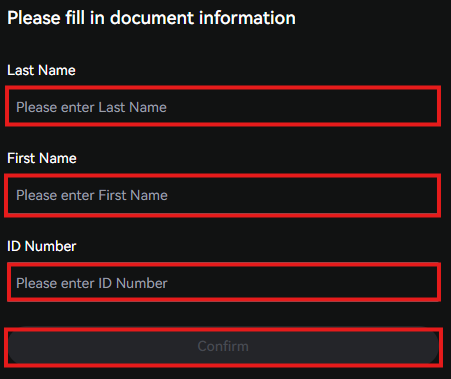 LBank KYC Tutorial: Fill in Document Information