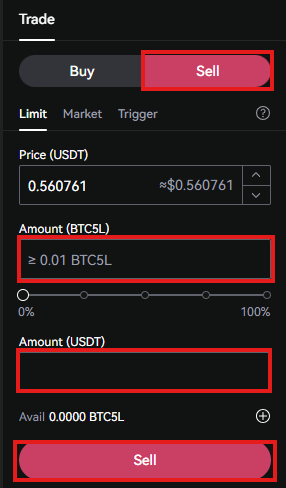 LBank Leveraged Tokens Trading Tutorial: Trade Options