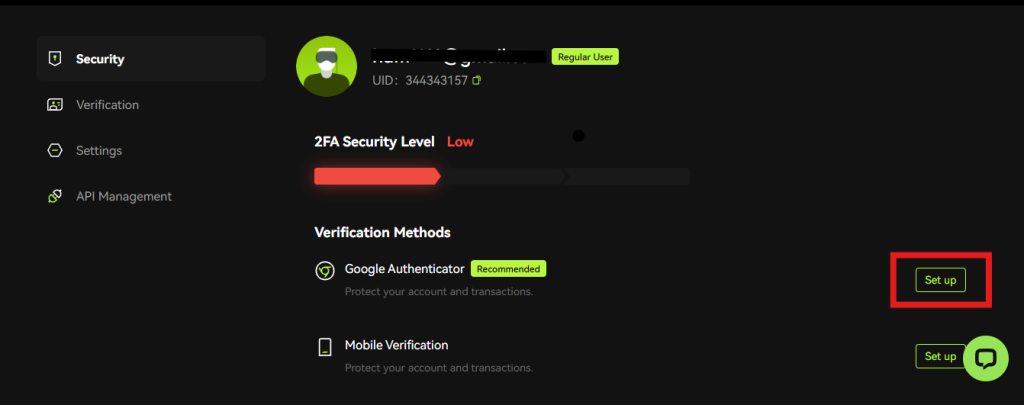 Bitunix security page