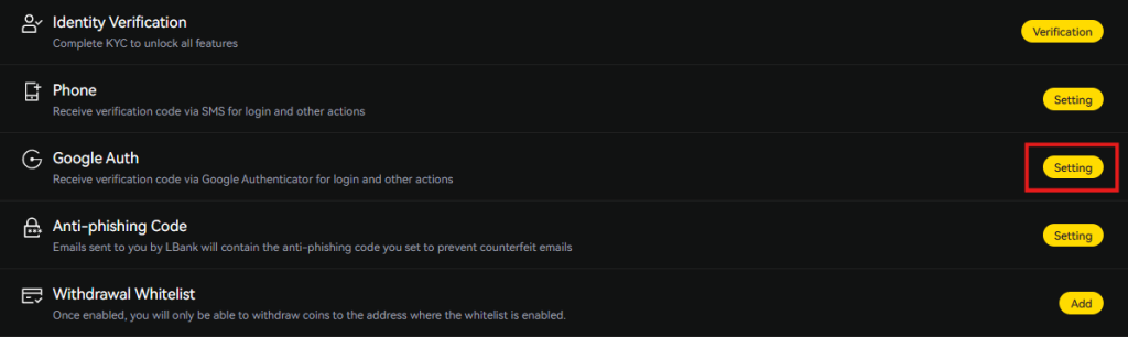 LBank Security Tutorial