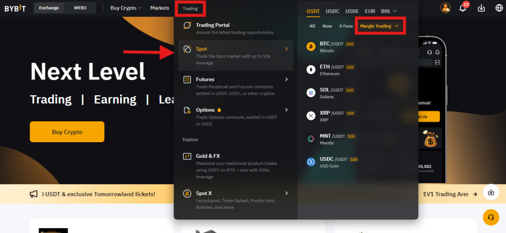 Bybit Spot Margin trading
