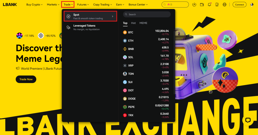 LBank Spot Trading Tutorial