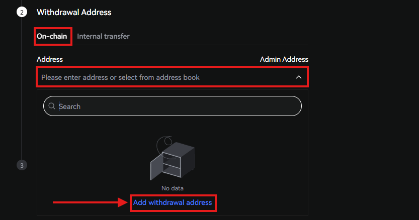 LBank Withdrawal Tutorial: Add the Address