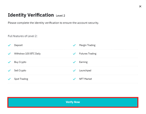 BitMart level 2 KYC benefits