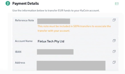 KuCoin Deposit Tutorial: Verify payment details