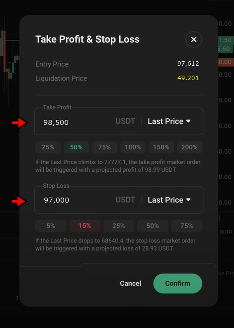 KuCoin Futures/Margin Trading Tutorial: Set TP/SL for your position