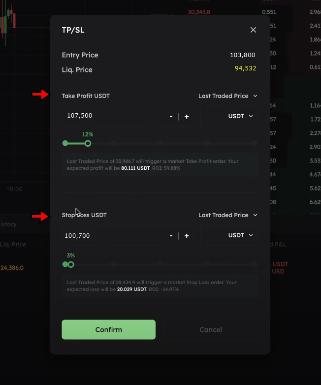 Coinflare Derivatives Trading Tutorial: Set Stop-Loss and Take-Profit