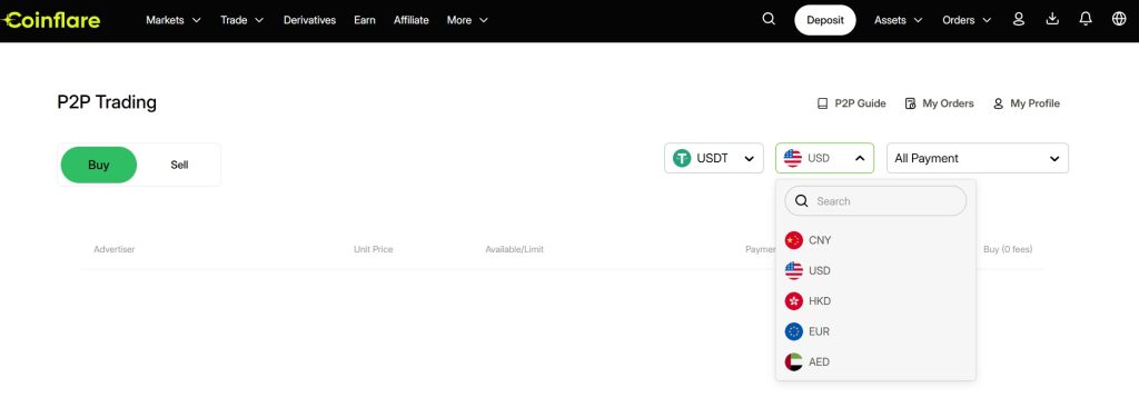 Coinflare Peer-to-Peer trading tutorial