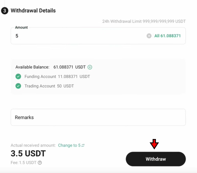 KuCoin Withdrawal Tutorial: Confirm transaction