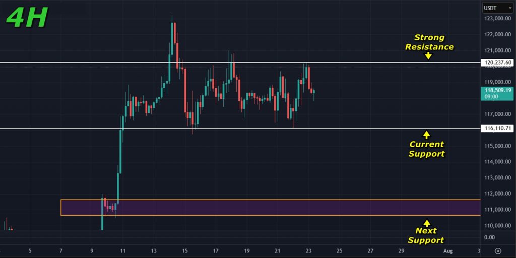 Bitcoin price prediction 23-july-2025: Levels to watch for Bitcoin in the short term
