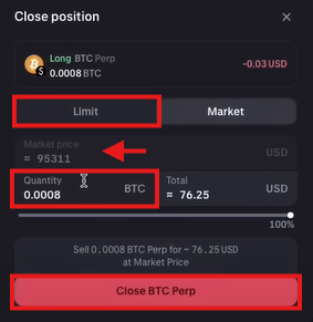 Kraken futures trading tutorial: position closing window