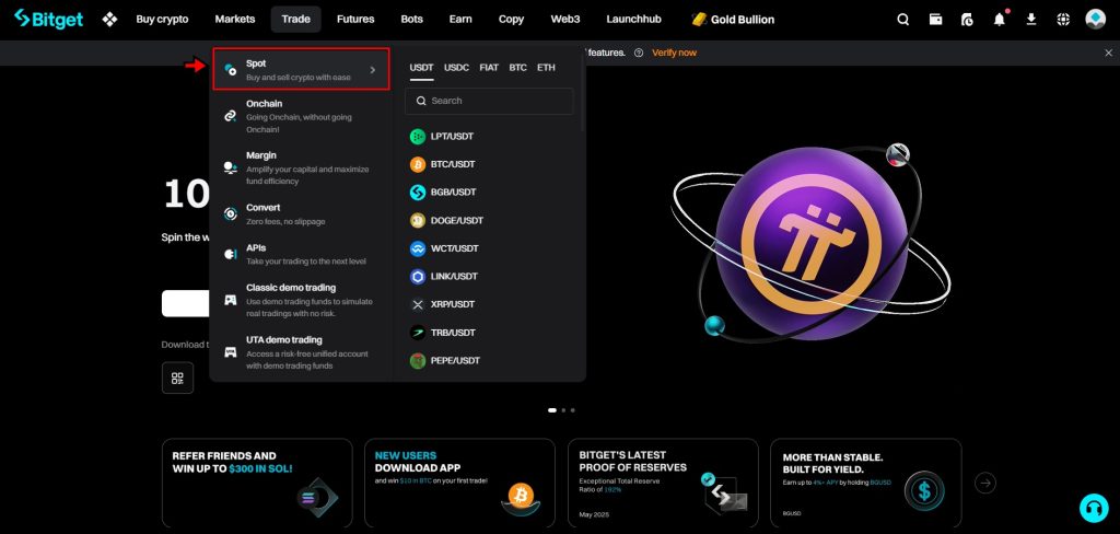 Bitget Spot Trading Tutorial