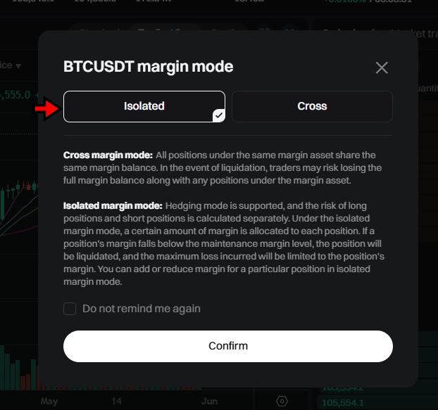 Bitget Futures Trading Tutorial: Choose margin mode