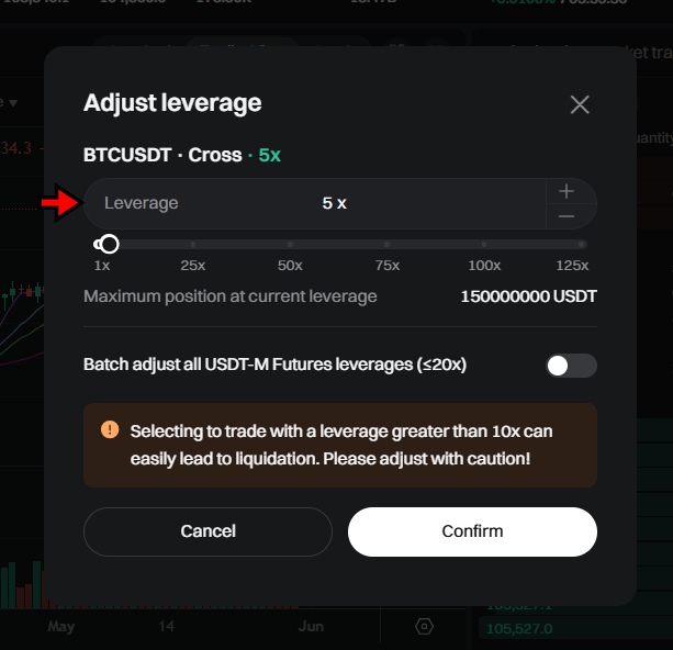Bitget Futures Trading Tutorial: Adjust leverage