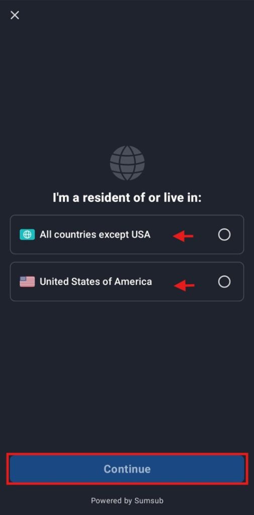 LBank App KYC Tutorial: Confirm the residence