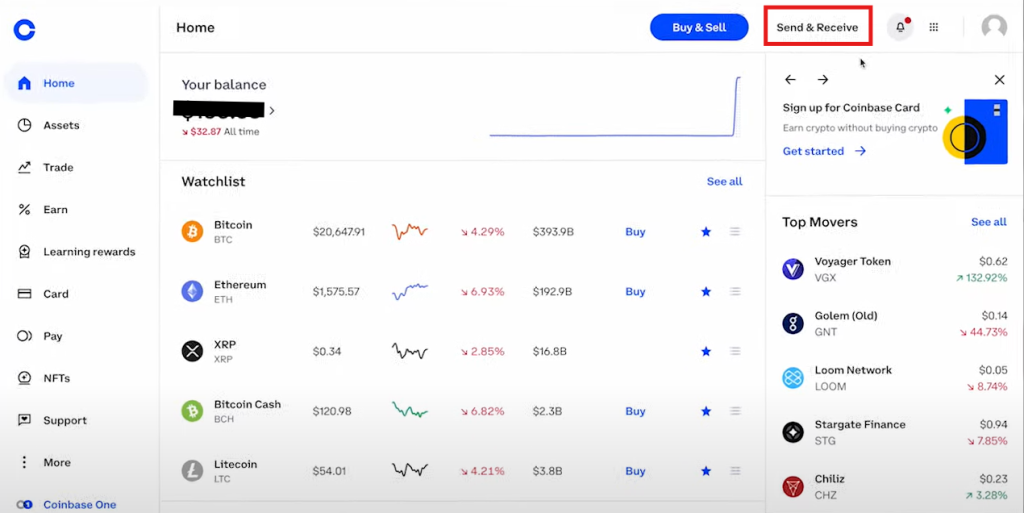 Coinbase deposit tutorial