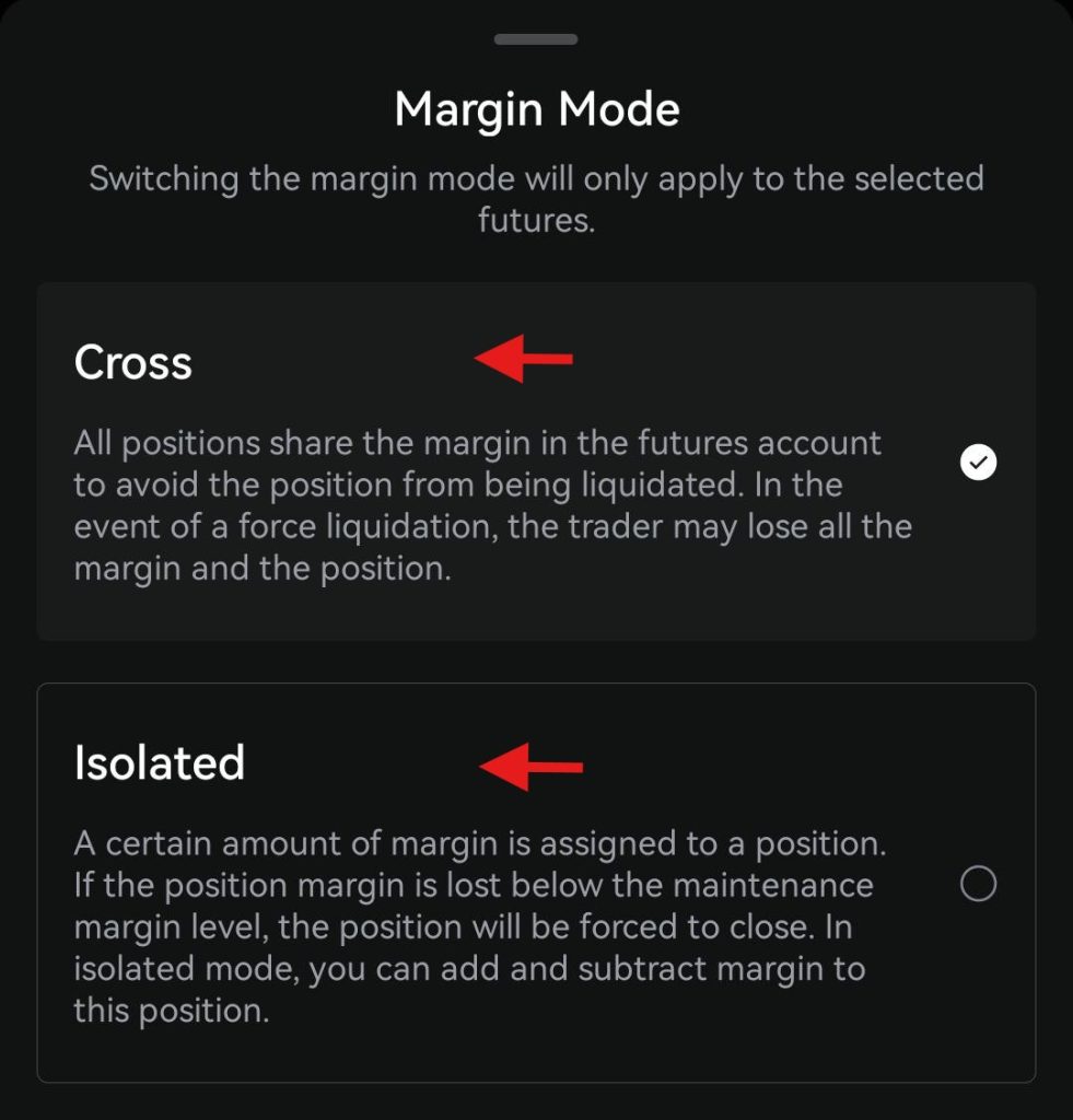 LBank App Futures trading tutorial: Choose the margin mode