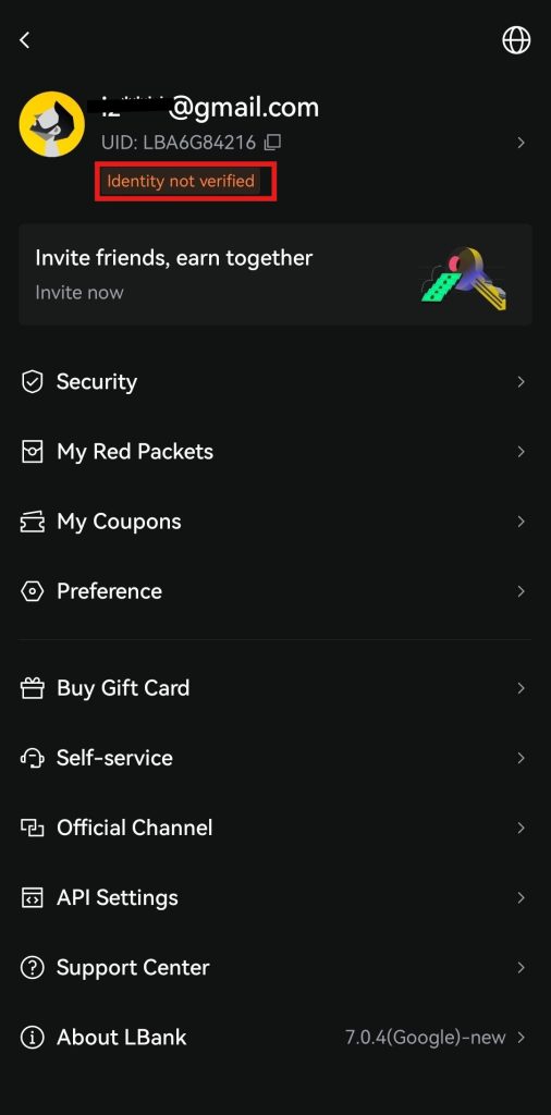 LBank App KYC Tutorial