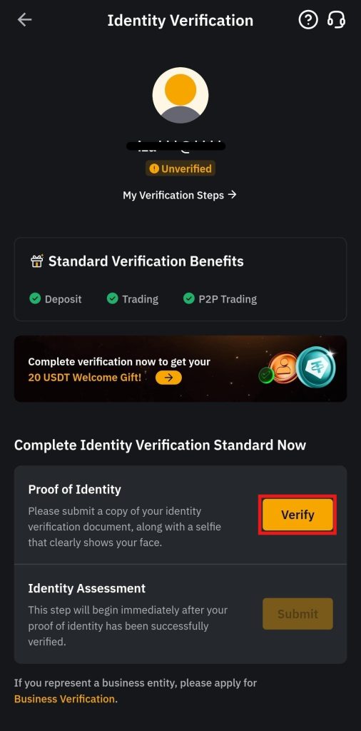 Bybit App KYC Tutorial: proof of identity