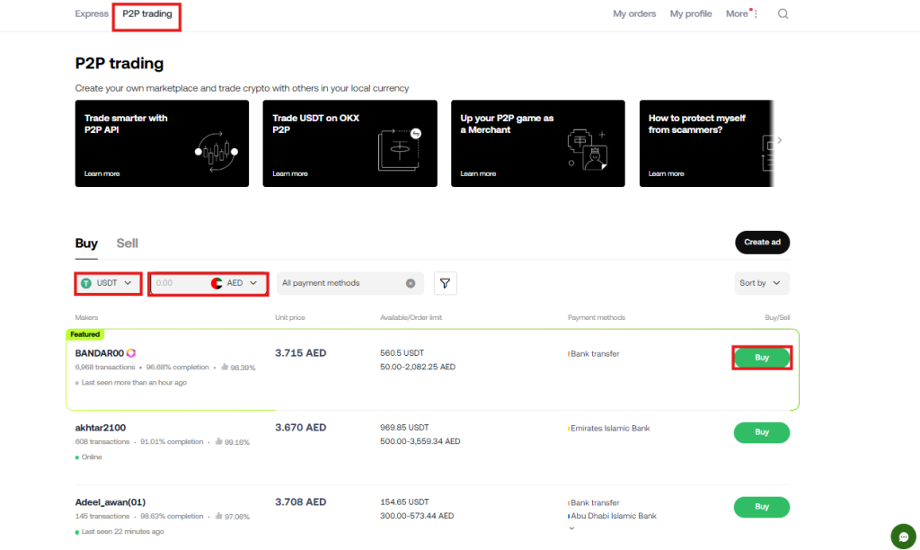 OKX P2P Trading Tutorial