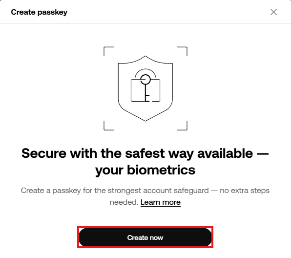 OKX Exchange Tutorial: Create passkey