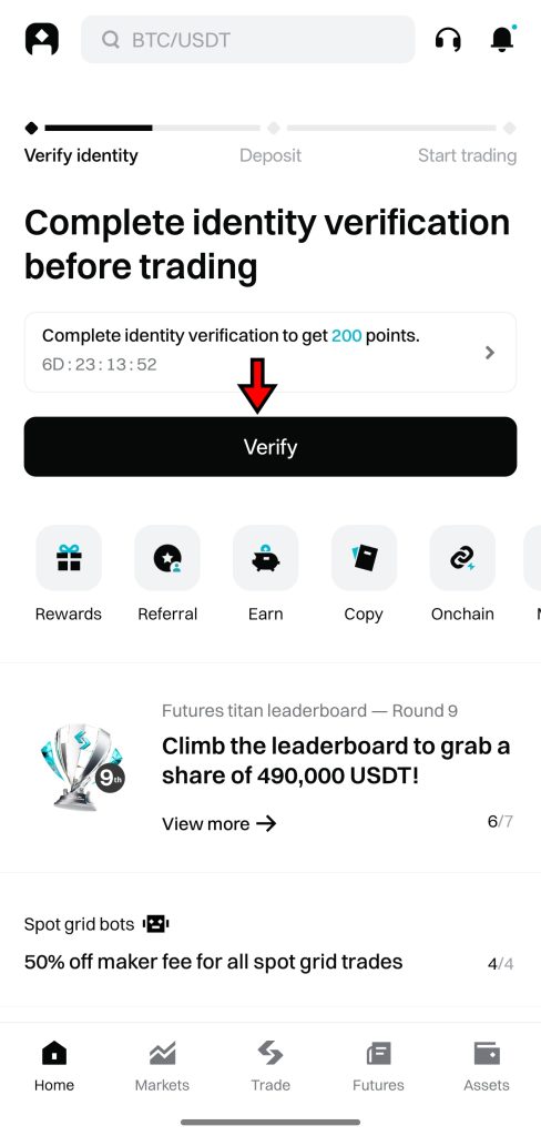 Bitget App KYC Tutorial: Identity Verification