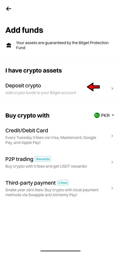 Bitget App Crypto Deposit Tutorial