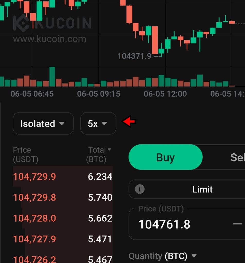 KuCoin App Futures Trading Tutorial: Margin mode and Leverage