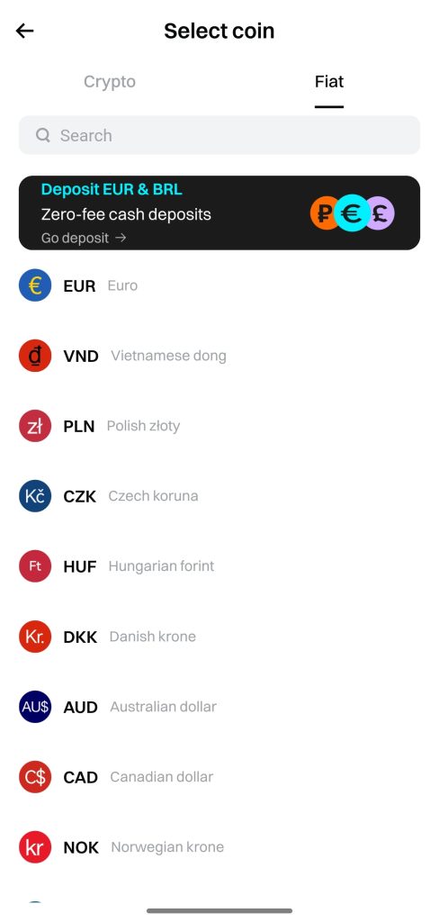 Bitget App Fiat Withdrawal Tutorial: Choose Fiat Currency