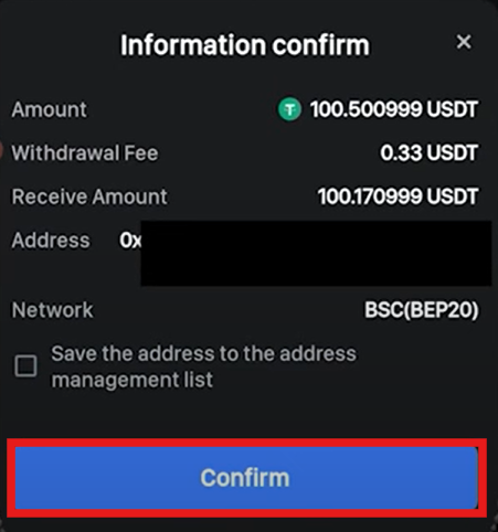 Bitunix App Crypto withdrawal Tutorial: Confirm the withdrawal