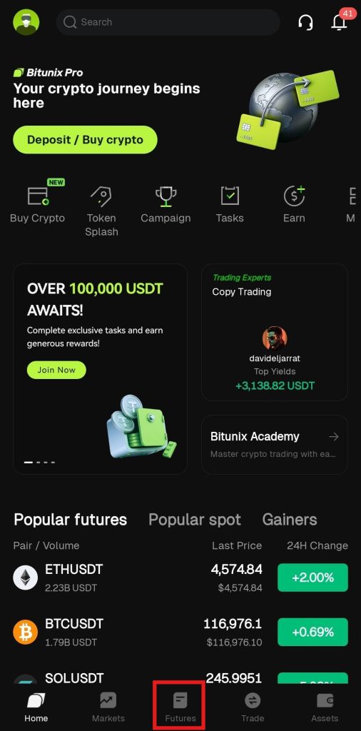 Bitunix App Futures trading Tutorial