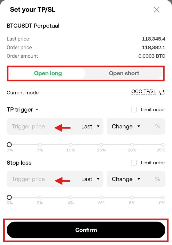 OKX App Futures trading Tutorial: advanced TP/SL