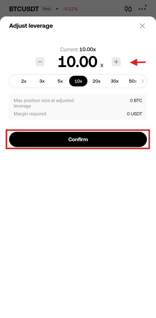 OKX App Futures trading Tutorial: leverage