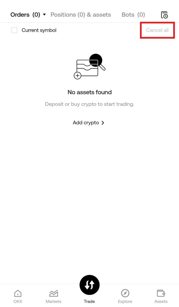 OKX App Futures trading Tutorial: positions tab