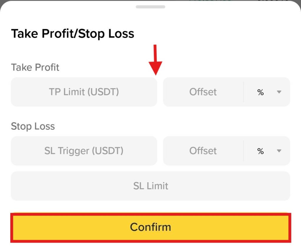 Binance App Spot market Tutorial: Advanced TP/SL