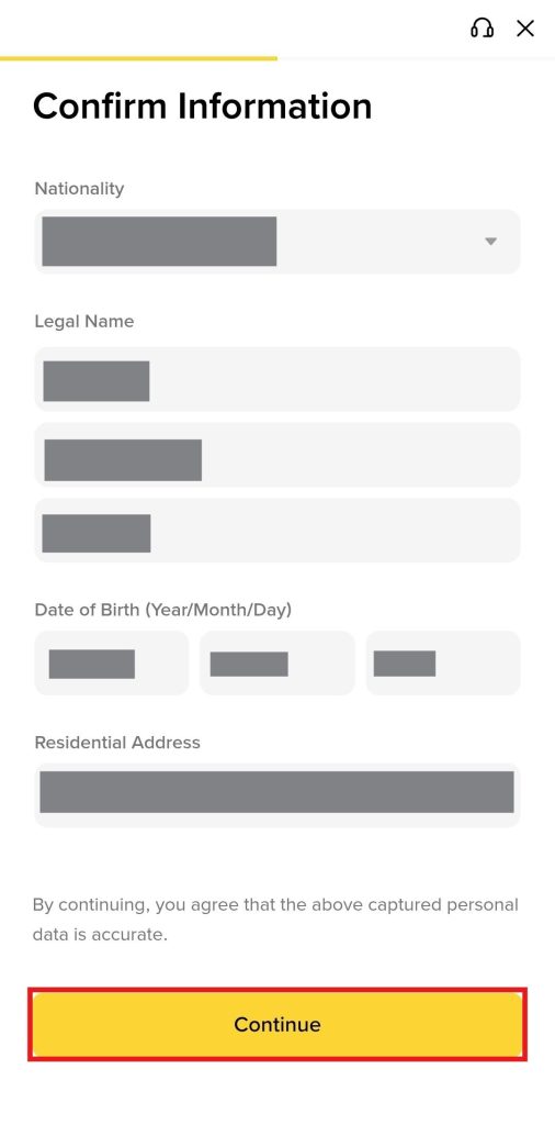 Binance App KYC Tutorial: Confirm your information